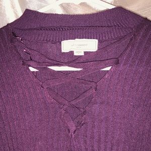 Plum long sleeved dress